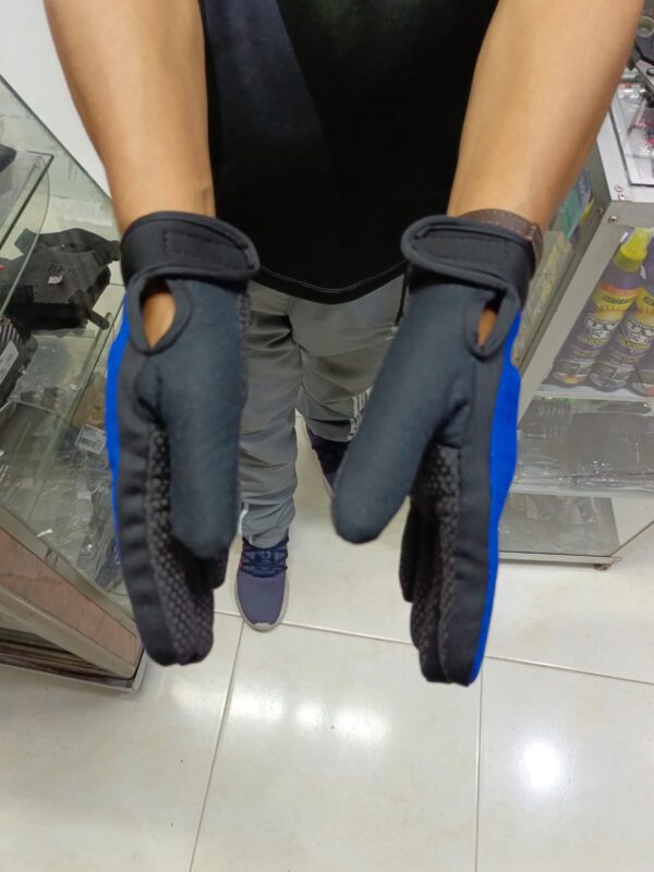 Guantes para el frío azules – Protección térmica y estilo para motociclistas - Imagen 4