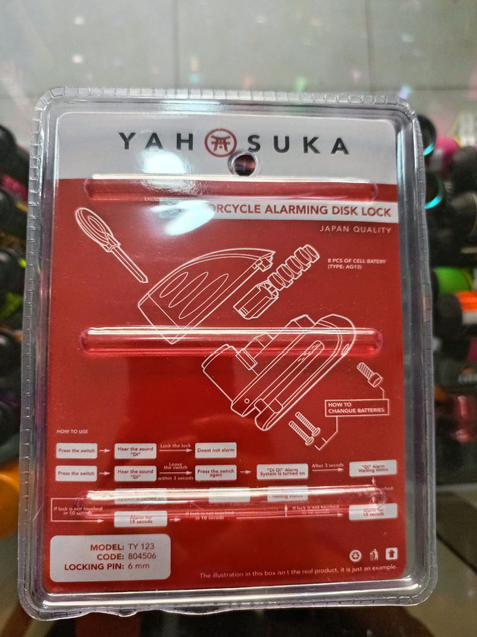 Candado para disco con alarma Yahosuka: 1 potente sistema de seguridad - Imagen 4