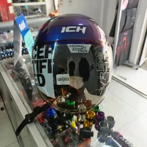 Casco abierto ICH 101: 1 increíble diseño camaleón con certificación DOT Talla L