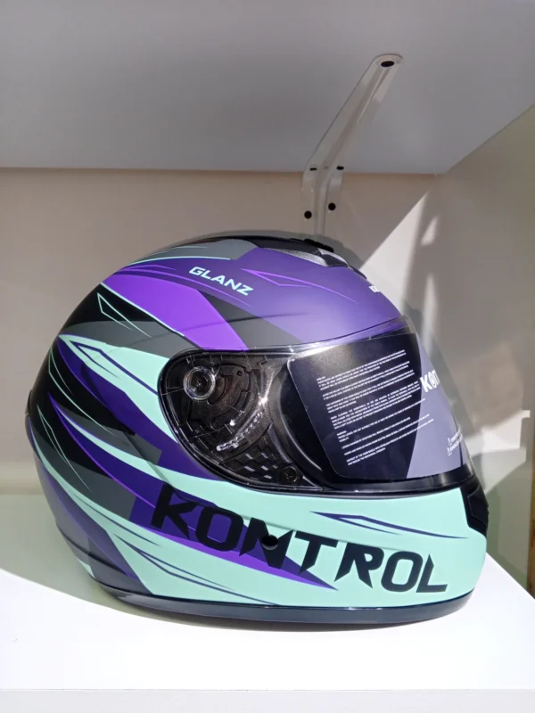 Casco KONTROL integral - 878 verde aguamarina/morado mate