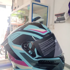 Casco KONTROL integral - Sonic verde aguamarina/fucsia brillante