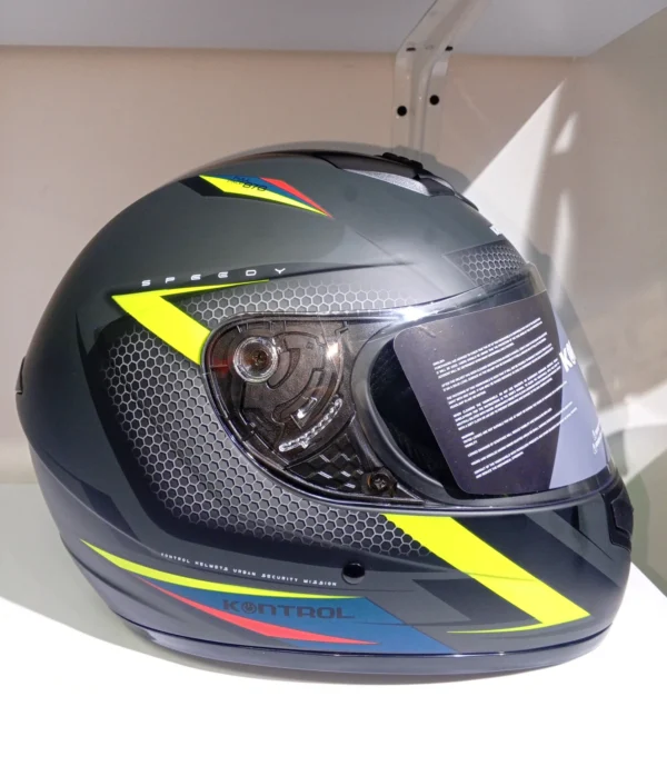 Casco KONTROL integral - 878 gris/verde mate