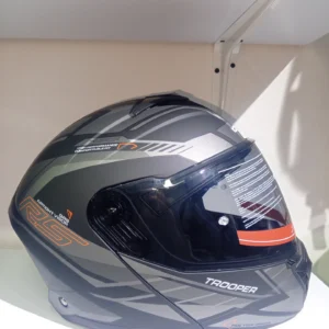 Casco KONTROL abatible - Trooper gris/naranja mate