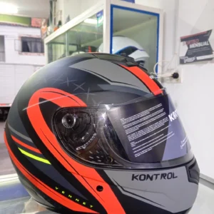 Casco KONTROL integral - 878 gris/rojo mate