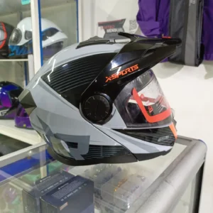 Casco abatible tipo Cross Xsports - Modelo 165 gris