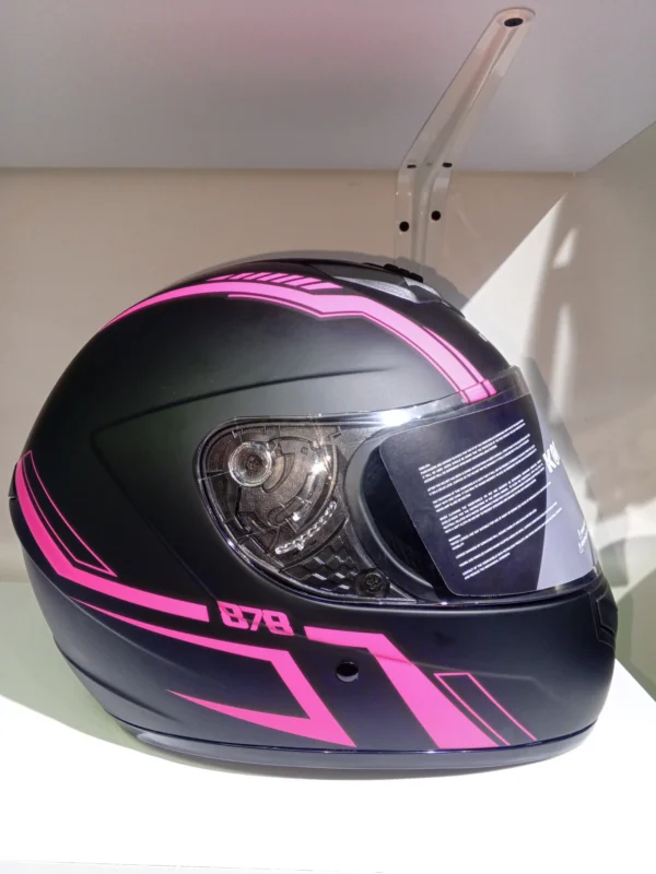 Casco KONTROL integral- 878 negro/rosado mate