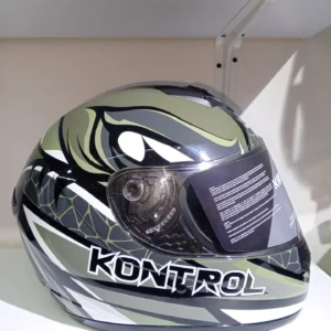 Casco KONTROL integral - 878 gris militar/blanco brillante