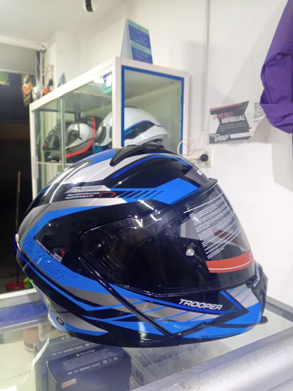 Casco KONTROL abatible - Trooper azul/gris brillante